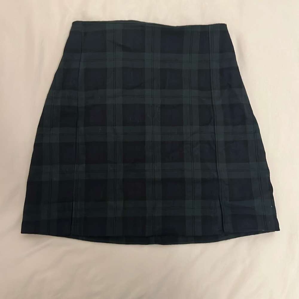 Brandy Melville Plaid Pencil Mini Skirt